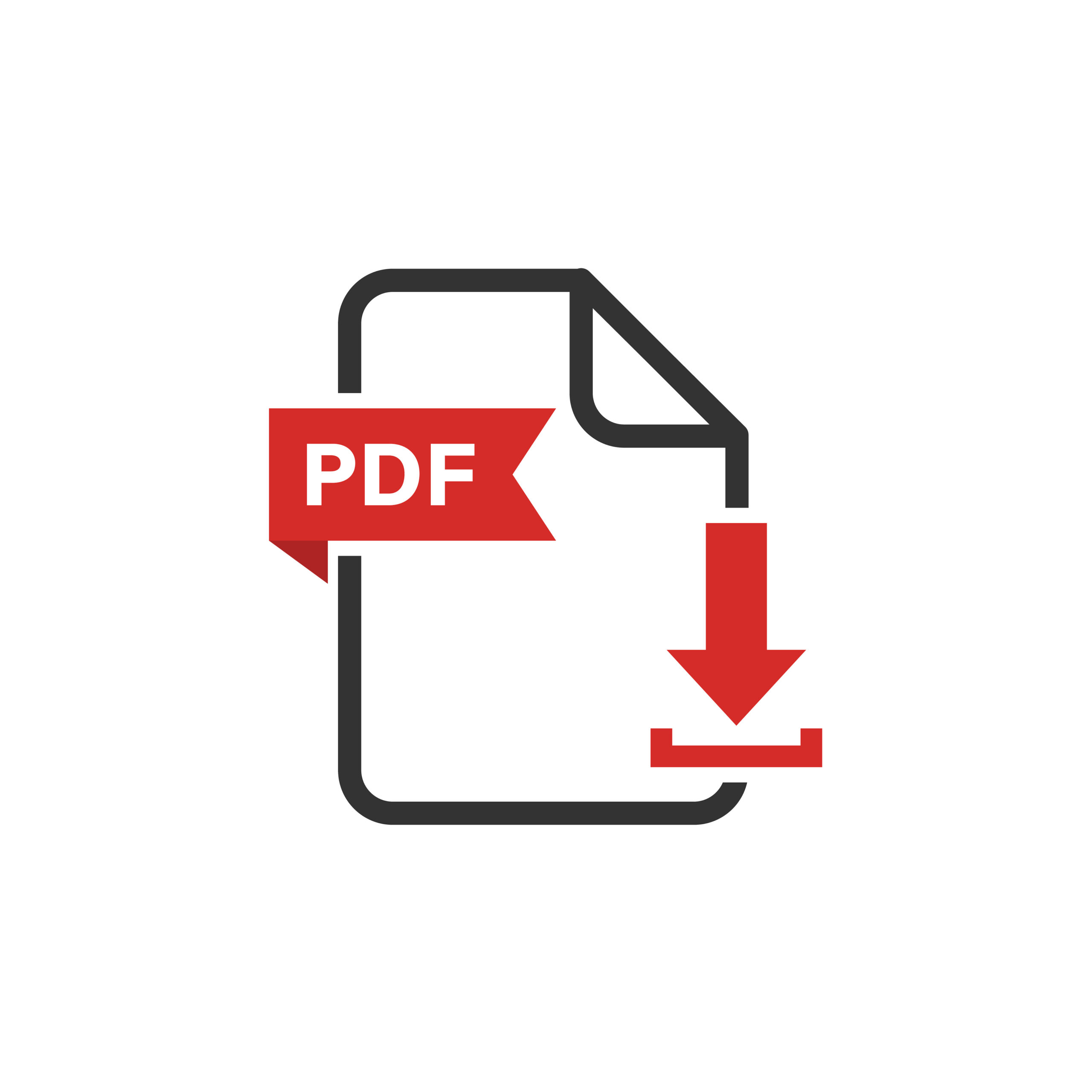 PDF file icon. Download document content creation